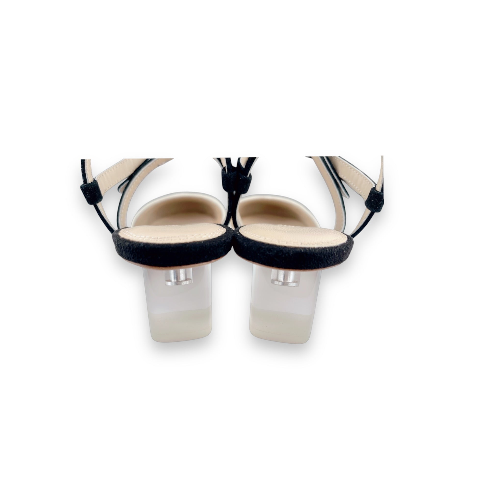 Transparent crystal heels